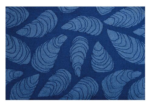 Blue Mussel Hook Accent Rug