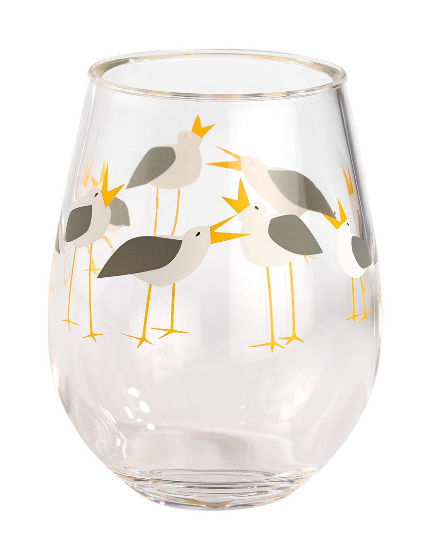 Acrylic Wine Tumbler - Seagulls