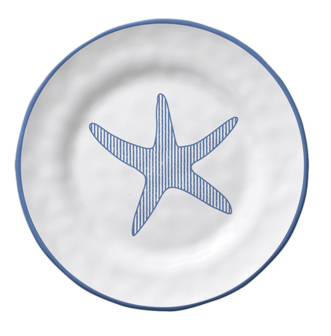 Seersucker Sea Appetizer Plate- Starfish