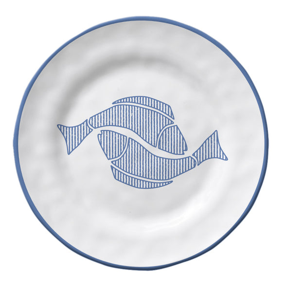 Seersucker Sea Appetizer Plate- Fish