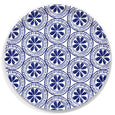 Medallions Round Wooden Tray