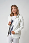 Women's Soft Short Jacket with Hood in White