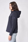 Women's Soft Short Jacket with Hood in Navy