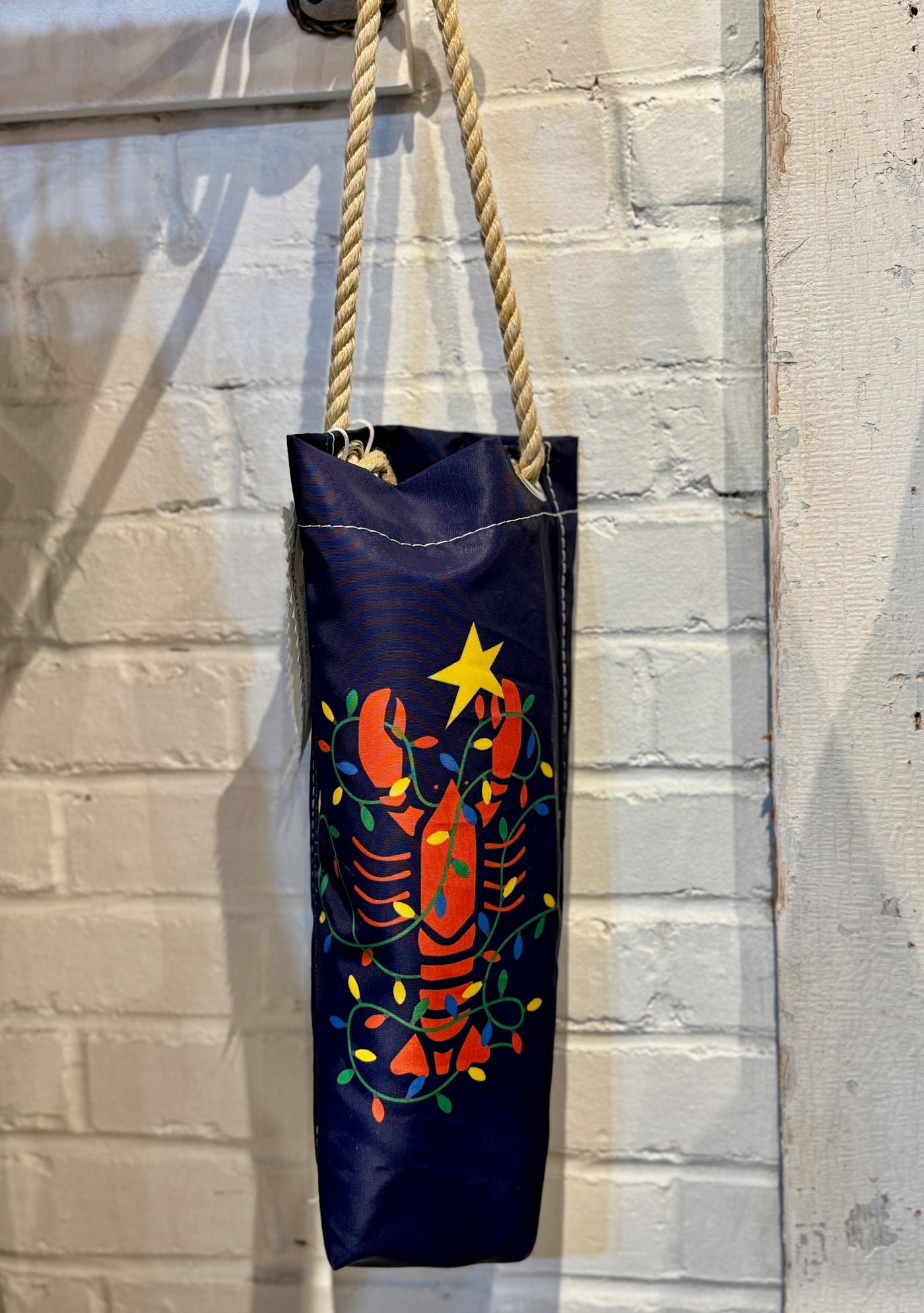 Sea Bags x Kate Nelligan Lobster Lights Wine Tote