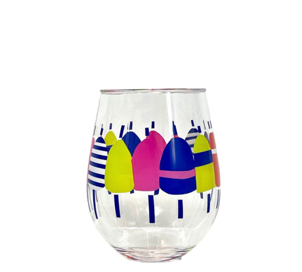 15 Oz Tidepools Acrylic Stemless Wine Glass