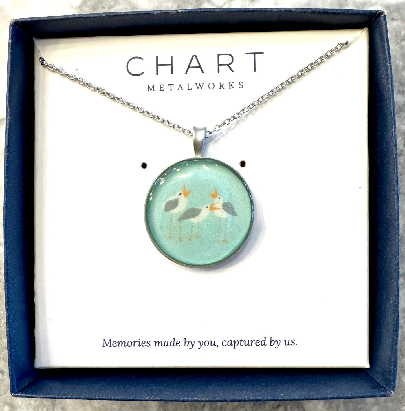 Chart Metalworks Jewelry x Kate Nelligan 18" Pendants - Seagulls