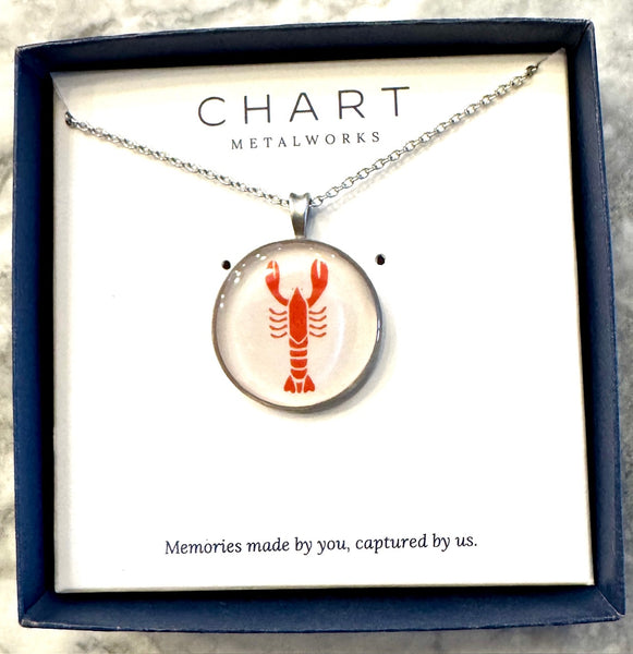 Chart Metalworks Jewelry x Kate Nelligan 18" Pendants - Hot Lobster