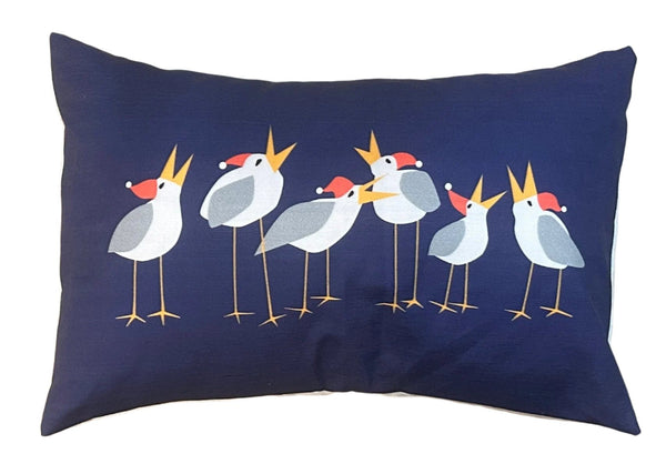 Caroling Seagulls Lumbar Pillow