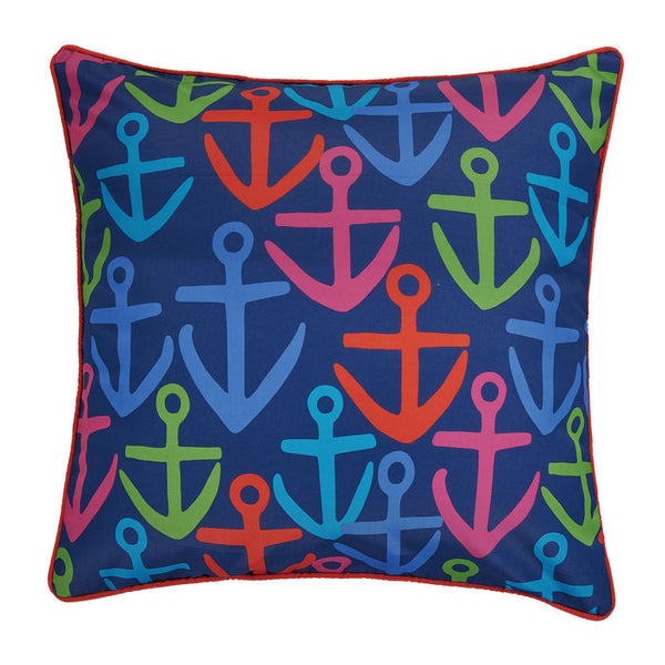 Colorful Anchors Indoor/Outdoor Pillow