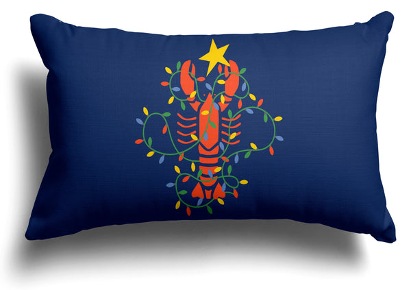 Lobster Lights Lumbar Pillow