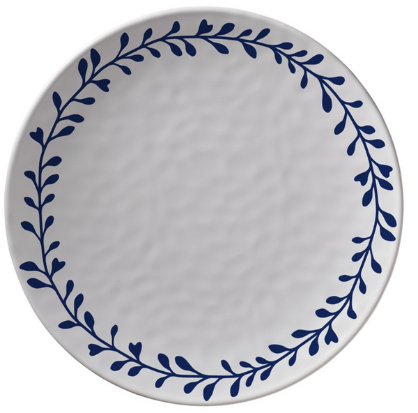 Blue & White Seaweed Dinner Plate