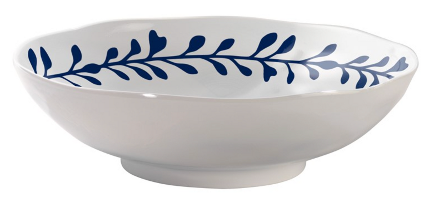 Blue & White Seaweed Serving Bowl