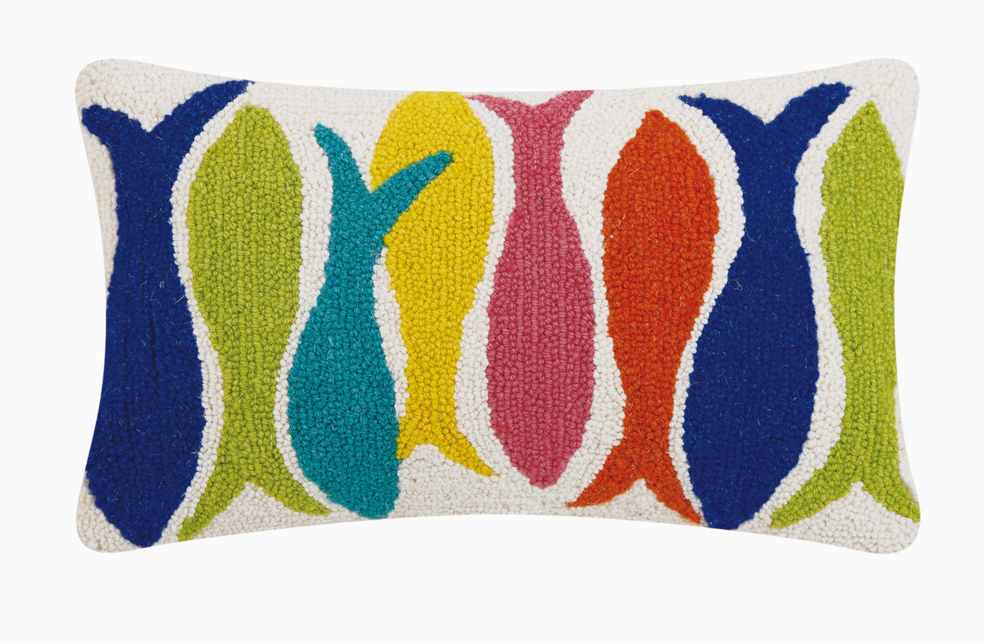 Fiesta Fish Hooked Pillow