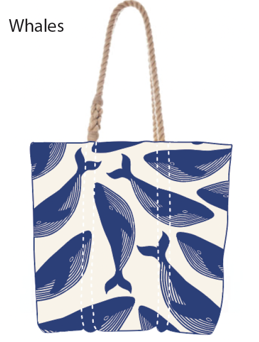 Sea Bags x Kate Nelligan Whales Medium Tote