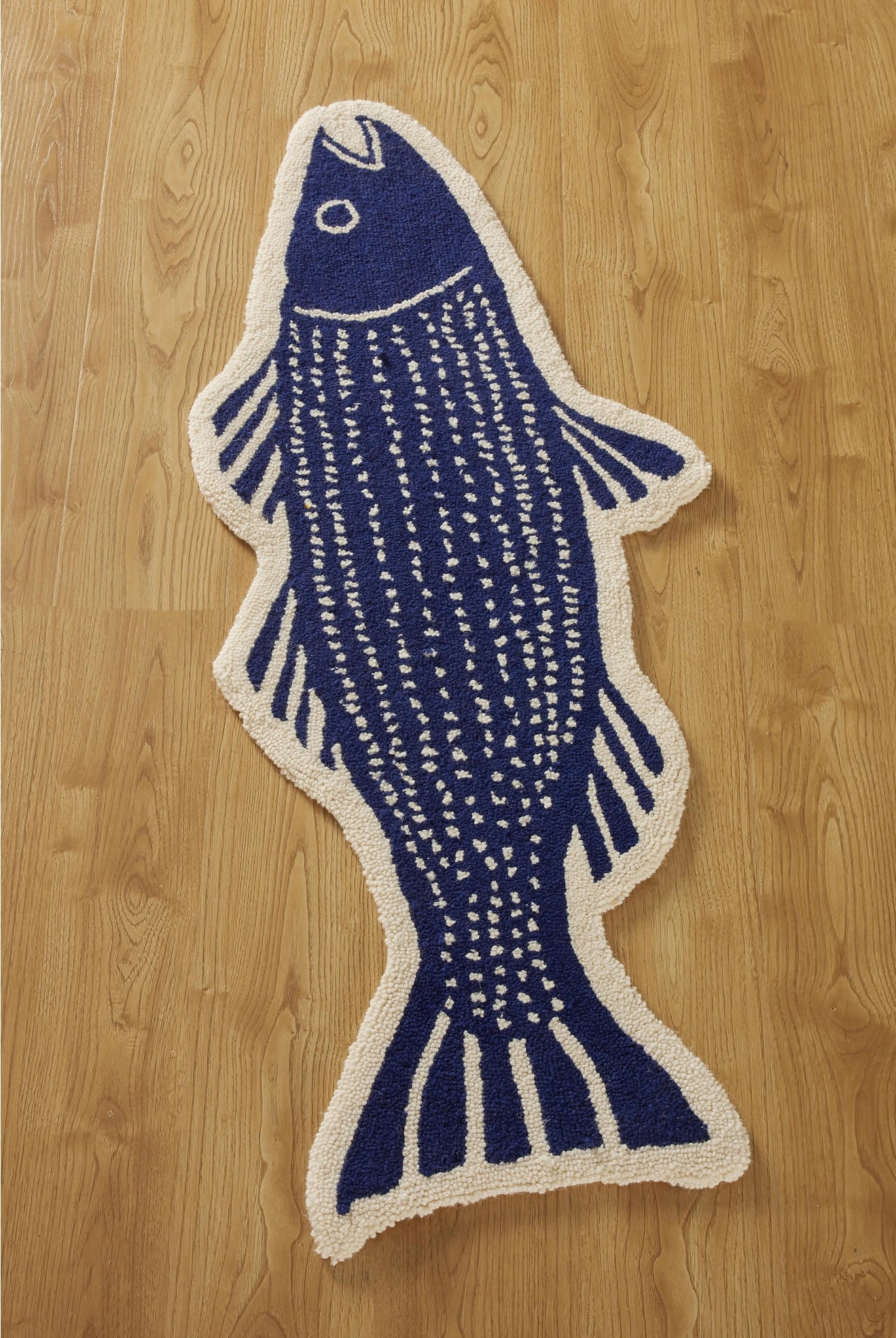 Striper Shaped Hook Rug