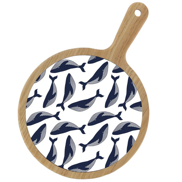 Whale Wood & Enamel Cheeseboard