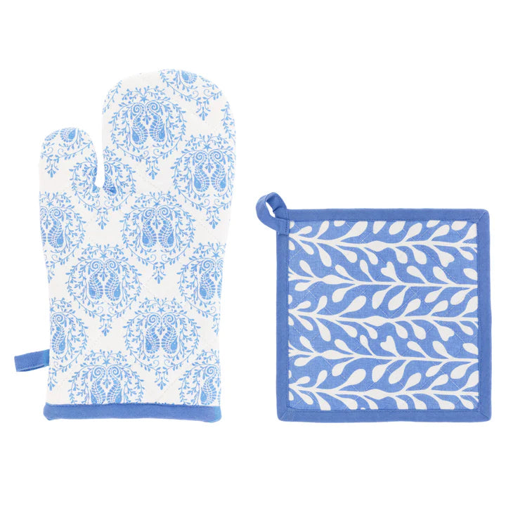 Seahorse Oven Mitt & Pot Holder Set