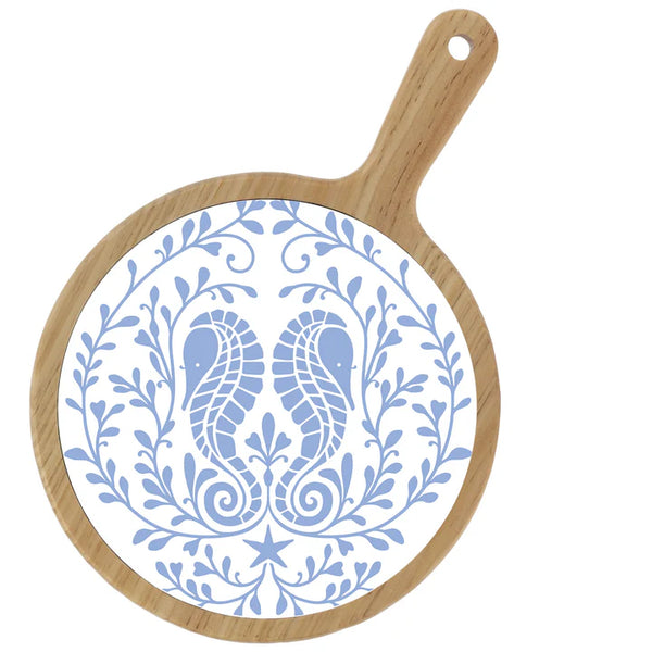 Seahorse Wood & Enamel Cheeseboard