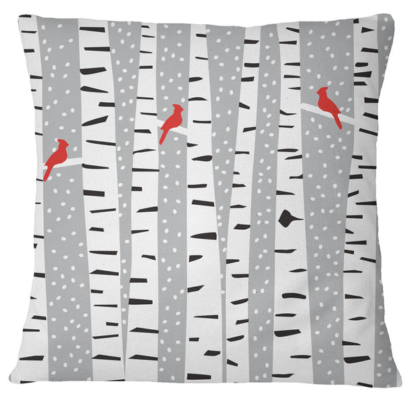 Cardinal Birch Pillow