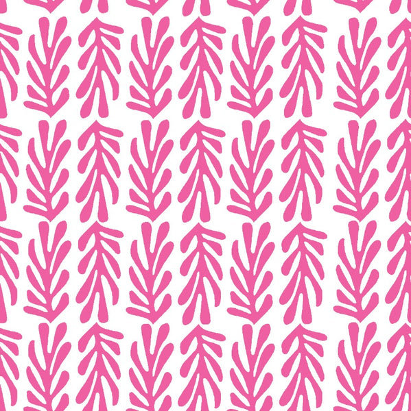 Seaweed in Pink Kate Nelligan Design Cotton Fabric by the Yard