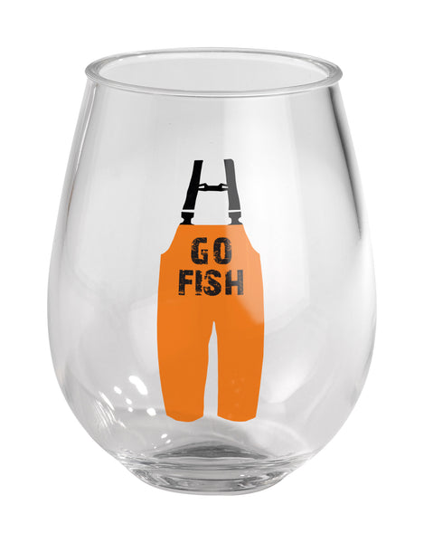 Acrylic Wine Tumbler - Go Fish