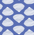 Clamshell in Periwinkle - Kate Nelligan Design Cotton Fabric by the Yard
