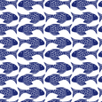 Navy Fish - Kate Nelligan Design Canvas Fabric by the Yard