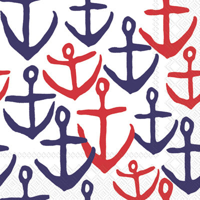 Red and Blue Anchors Napkins