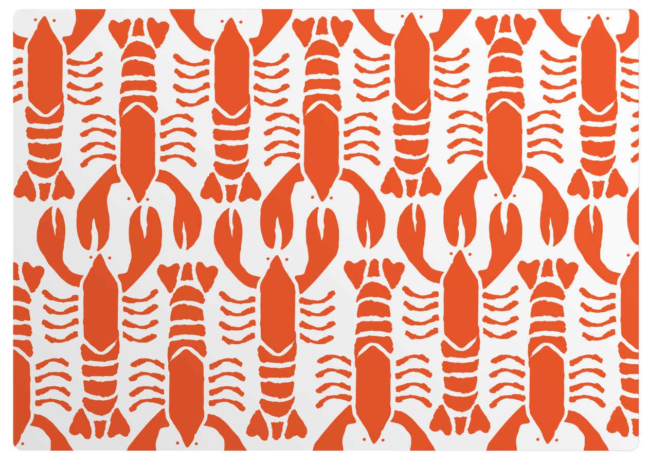 Hot Lobster Red & White Placemat