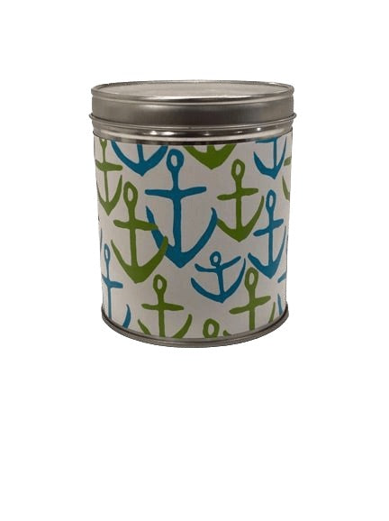 Blue And Green Anchors Candle