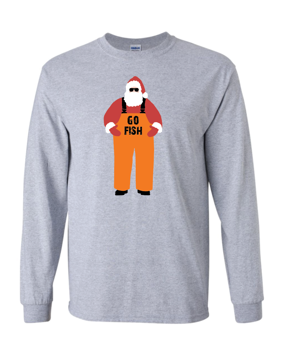 Go Fish Santa  Long Sleeve T-Shirt