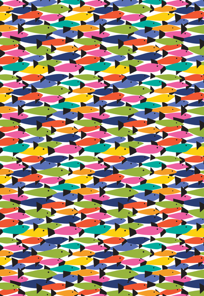 Kate Nelligan Design Gift Wrapping Paper/Rainbow Fish