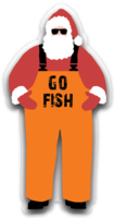 GO FISH Santa Magnet