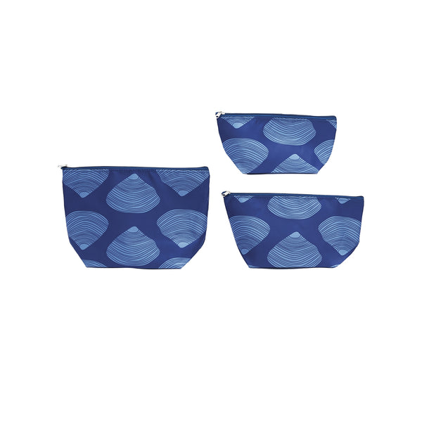 Cosmetic Travel Bags Set of 3 Clamshells