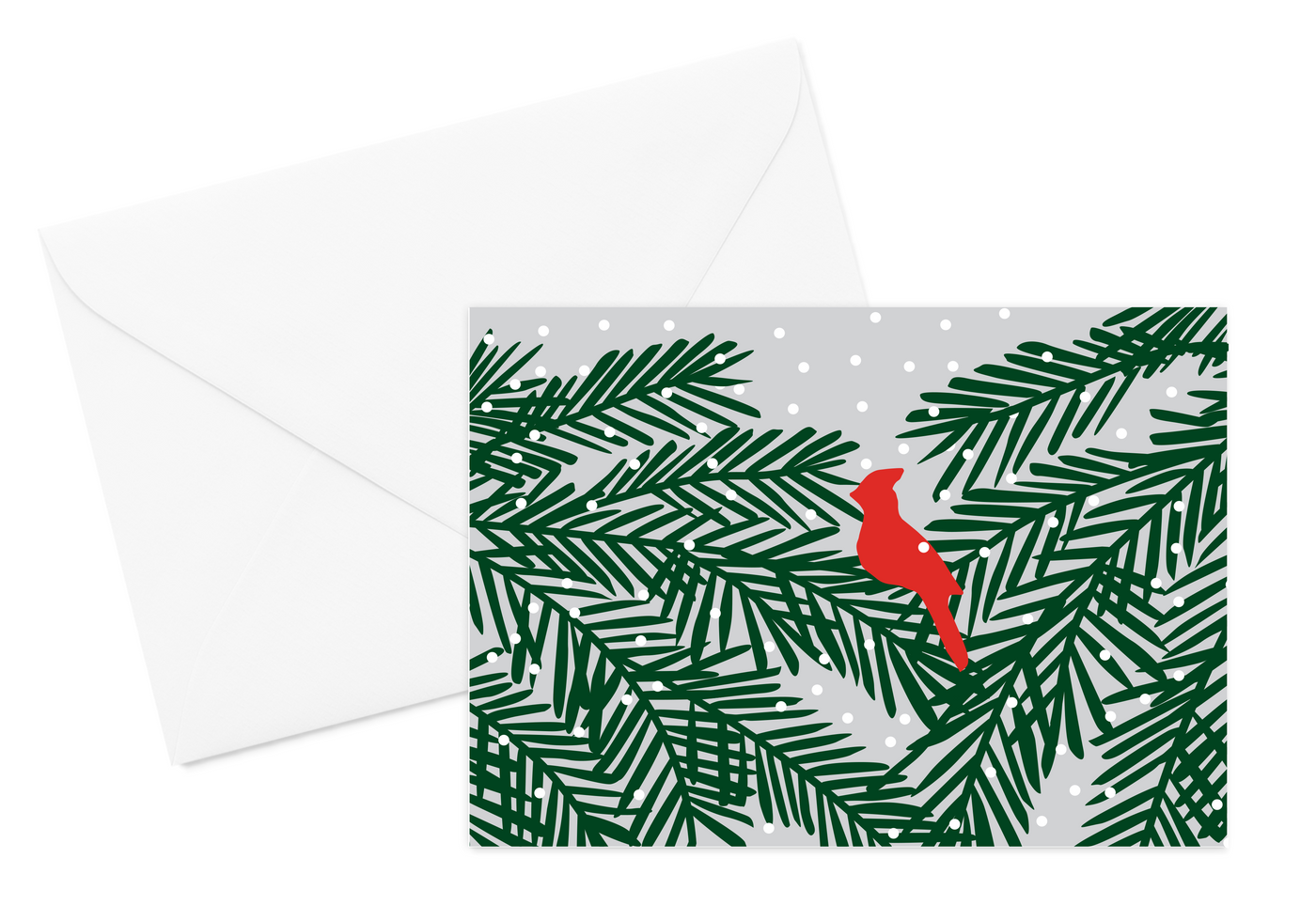 Cardinal Pine Card