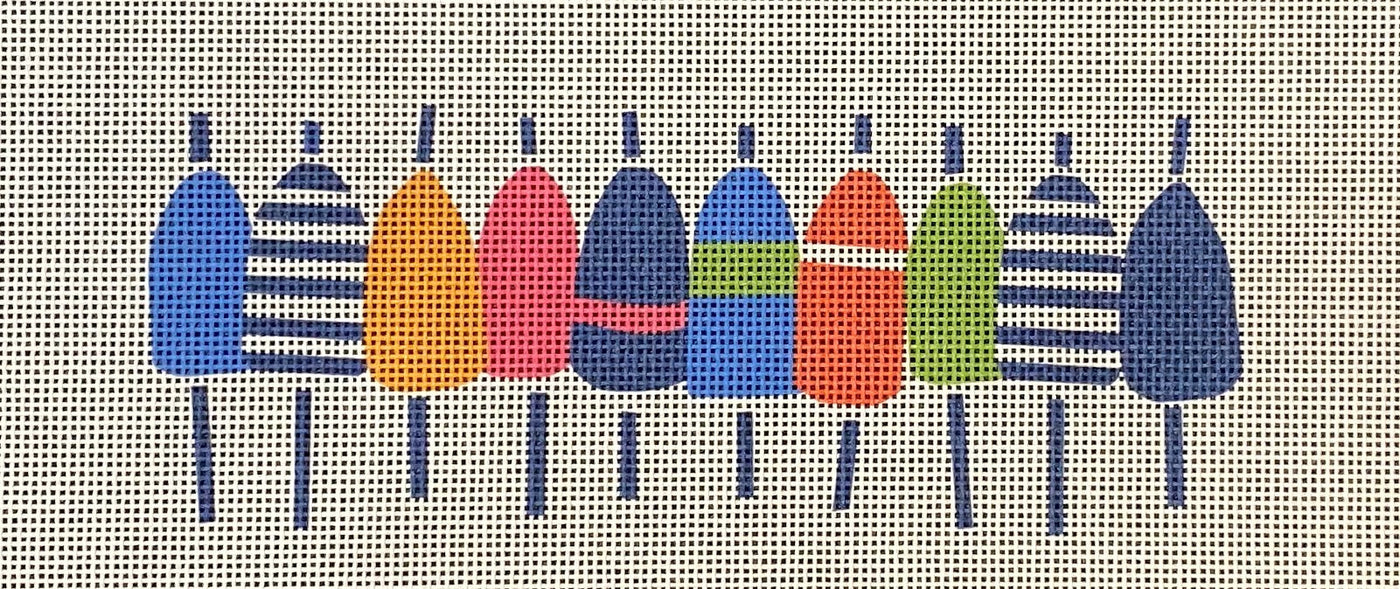 Kate Nelligan Design Colorful Buoys Needlepoint Kit