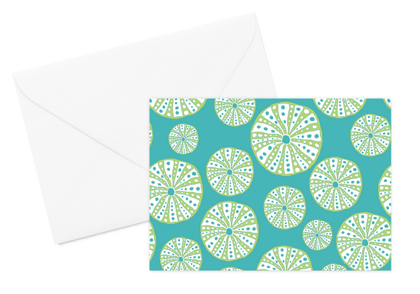 Turquoise Urchin Card
